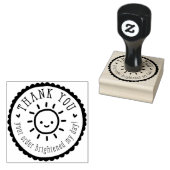 HANDGEMAAKTE VERPAKKING schattige zon dank u Rubberstempel (Gestempeld)