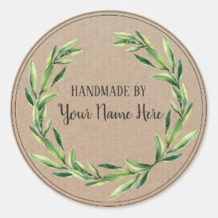 Handgemaakte Vintage flora kruis sticker