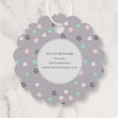 Handgemaakte waterverf lente bloemenproduct Labels (Achterkant)