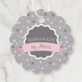 Handgemaakte waterverf lente bloemenproduct Labels (Voorkant)