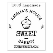 Handgemaakte website Cute Business Logo Custom Rubberstempel (Afrduk)