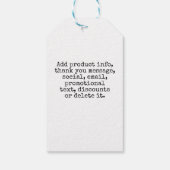 Handgemaakte website Je zakelijke Logo Aangepast p Cadeaulabel (Achterkant)