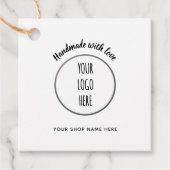 Handgemaakte winkel ・ logo bedankjes labels (Voorkant)
