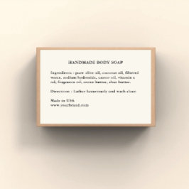 Handgemaakte zeep Ingrediënten Label Voedselcontainer Etiket