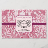 Handgemaakte zeep inpakpapier ontwerpblad (Voorkant)