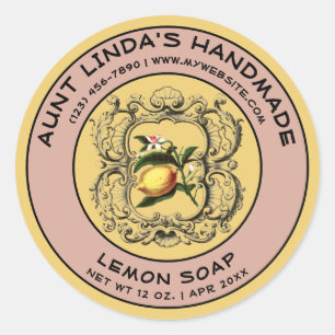  handgemaakte zeep label Sjabloon