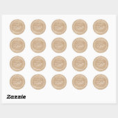 Handgemaakte zeep Rustic Kraft Paper Ronde Sticker (Vel)