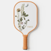 Handgeperste bloem pickleball paddle (Achterkant)