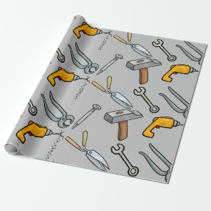 Handgereedschap Hamer Boor Spijker en Sleutel Cadeaupapier