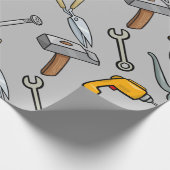 Handgereedschap Hamer Boor Spijker en Sleutel Cadeaupapier (Hoek)