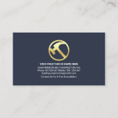 Handgereedschap voor bouwwerkzaamheden visitekaartje (Achterkant)