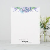 Handgeschilde Waterverf Succulent ongegloofd papie (Staand voorkant)