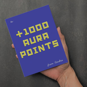 Handgeschilderd + 1000 Aura-punten Feestdagenkaart