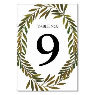 Handgeschilderd bladeren Tabelnummer Kaart