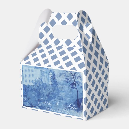 Handgeschilderd blauw Willow Ginger Jars Wedding F Bedankdoosjes (Voorkant Zijde)