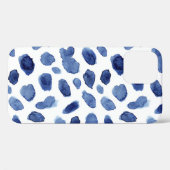 Handgeschilderd, blauwe Waterverf vlekken. Case-Mate iPhone Case (Achterkant (horizontaal))