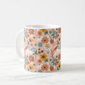 Handgeschilderd bloemmotief-23136 koffiemok (Voorkant links)