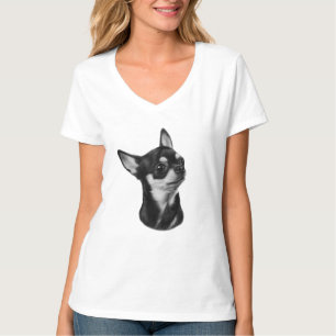 Handgeschilderd chihuahua portret t-shirt