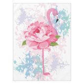 Handgeschilderd flamingo ontwerp tafelkleed (Voorkant)