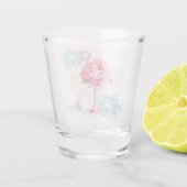 Handgeschilderd flamingo shot glas (Achterkant)