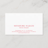 Handgeschilderd Ice Cream Pattern Roze Visitekaart Visitekaartje (Achterkant)