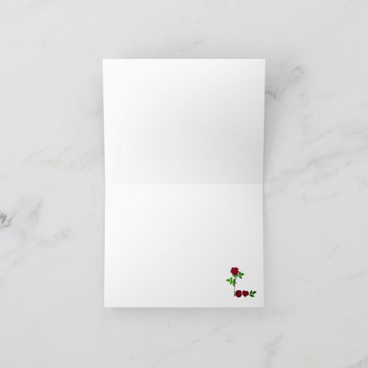 Handgeschilderd L O V E Roos Wenskaart Kaart (Binnen)