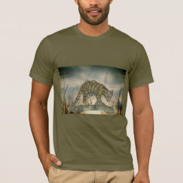 Handgeschilderd mooi vertroebeld luipaard t-shirt