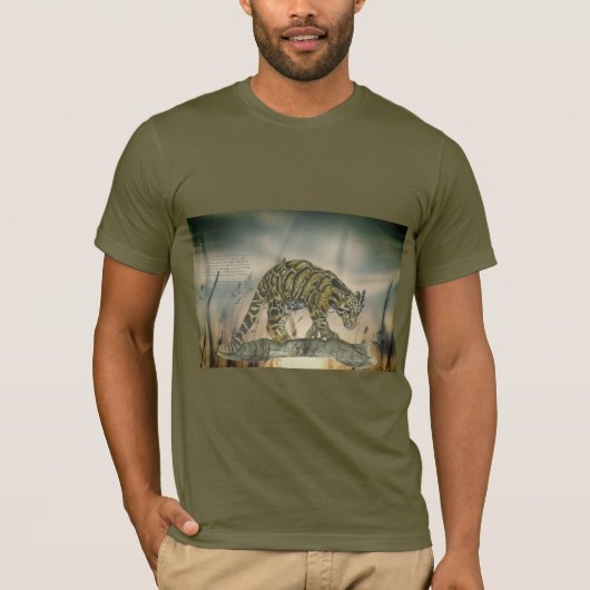 Handgeschilderd mooi vertroebeld luipaard t-shirt (Voorkant)