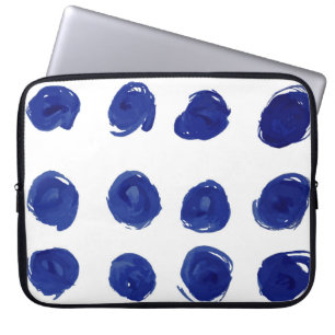 Handgeschilderd naadloos onderpooeppuntpatroon laptop sleeve