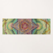 Handgeschilderd Sacred Geometry Namaste Yogamat (Voorkant (horizontaal))