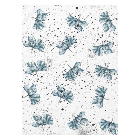 Handgeschilderd stalen blauw tafelkleed (Voorkant)