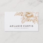  handgeschilderd Visitekaartje van goudbloem (Voorkant)