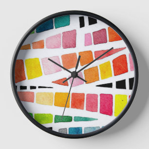 Handgeschilderd watercolor geometrisch patroon