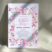 handgeschilderd Wildflower Ruby Roos Vrijgezellenf Kaart