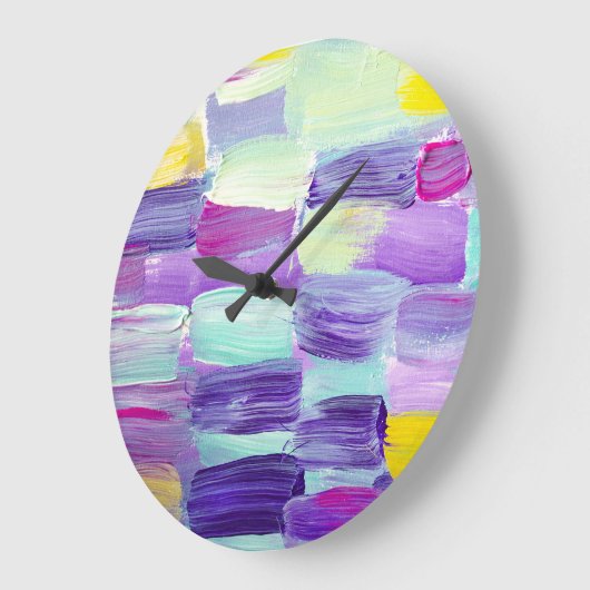 Handgeschilderde Abstracte kunstachtergrond Grote Klok (Hoek)