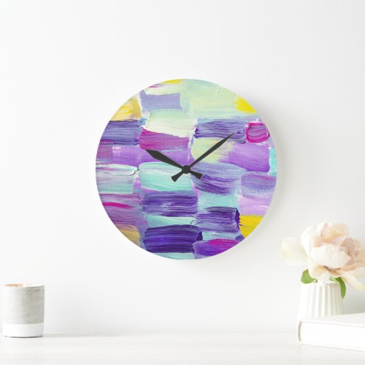Handgeschilderde Abstracte kunstachtergrond Grote Klok (Huis)