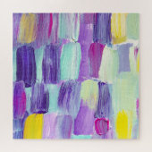 Handgeschilderde Abstracte kunstachtergrond Legpuzzel (Horizontaal)