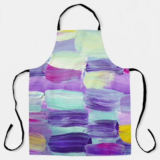 Handgeschilderde Abstracte kunstachtergrond Schort (Voorkant)