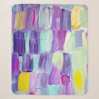 Handgeschilderde Abstracte kunstachtergrond Sherpa Deken