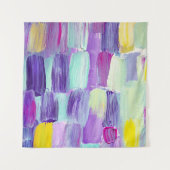 Handgeschilderde Abstracte kunstachtergrond Wandkleed (Voorkant (horizontaal))