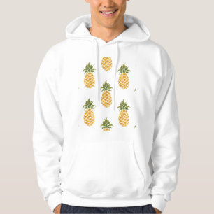 Handgeschilderde ananas, waterverf achtergrond. hoodie