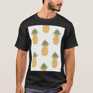 Handgeschilderde ananas, waterverf achtergrond. t-shirt