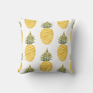 Handgeschilderde ananas: Waterverf naadloos. Kussen
