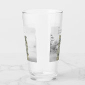 Handgeschilderde bedreigde sneeuwluipaard glas (Rechts)