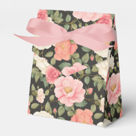 Handgeschilderde blos & ivoren Rozen weelderig gro Bedankdoosjes