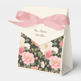 Handgeschilderde blos & ivoren Rozen weelderig gro Bedankdoosjes