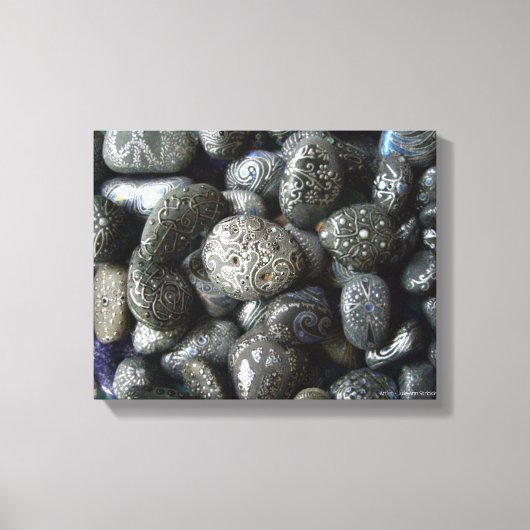 Handgeschilderde Boho Rocks van Julie Ann Strickli Canvas Afdruk (Voorkant)