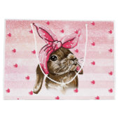 Handgeschilderde Bunny glitter Groot Cadeauzakje (Achterkant)