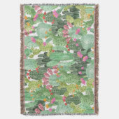 Handgeschilderde cactus: woestijngroen deken (Voorkant Verticaal)