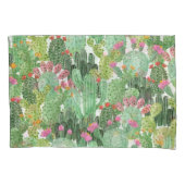 Handgeschilderde cactus: woestijngroen kussensloop (Voorkant)